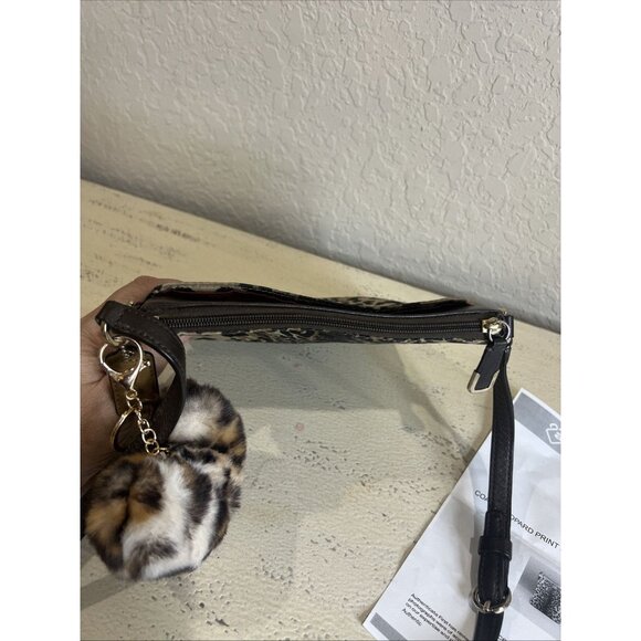 Coach Leopard Print Slim North South Crossbody Swing Pack Handbag Purse W/COA - Picture 7 of 10
